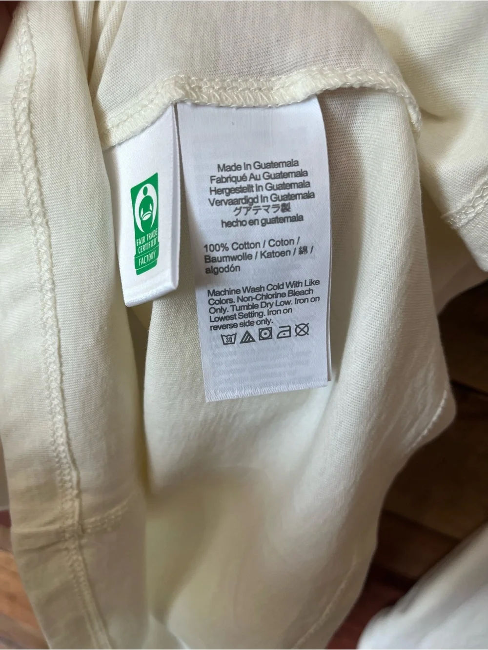 J Crew Collector Graphic Tee Cream Long Sleeve Size M